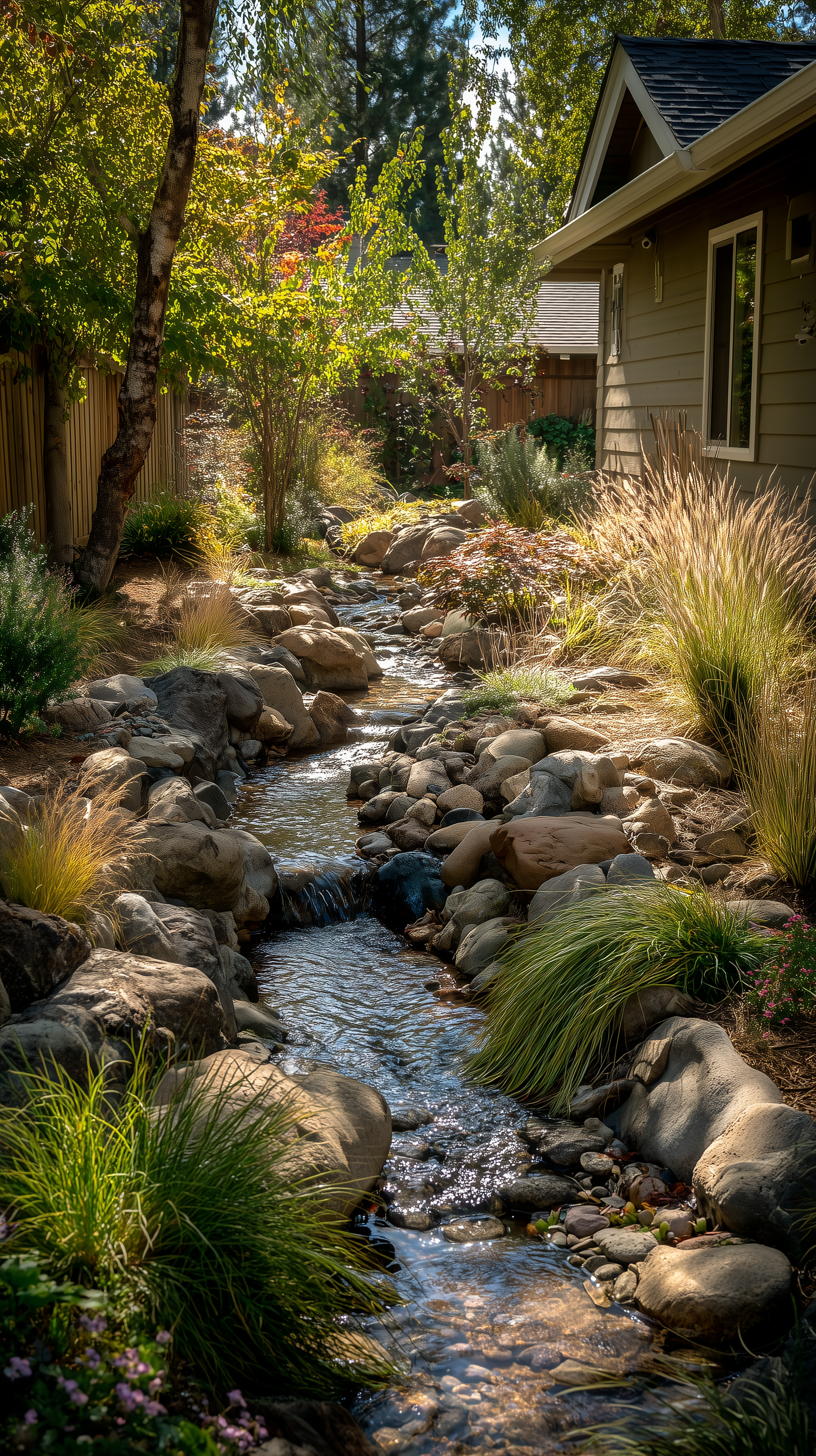 Custom water feature, Rogue Valley